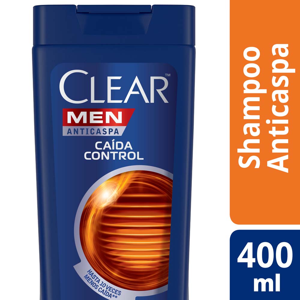 Shampoo CLEAR Men Anticaspa Control Caída Frasco 400ml