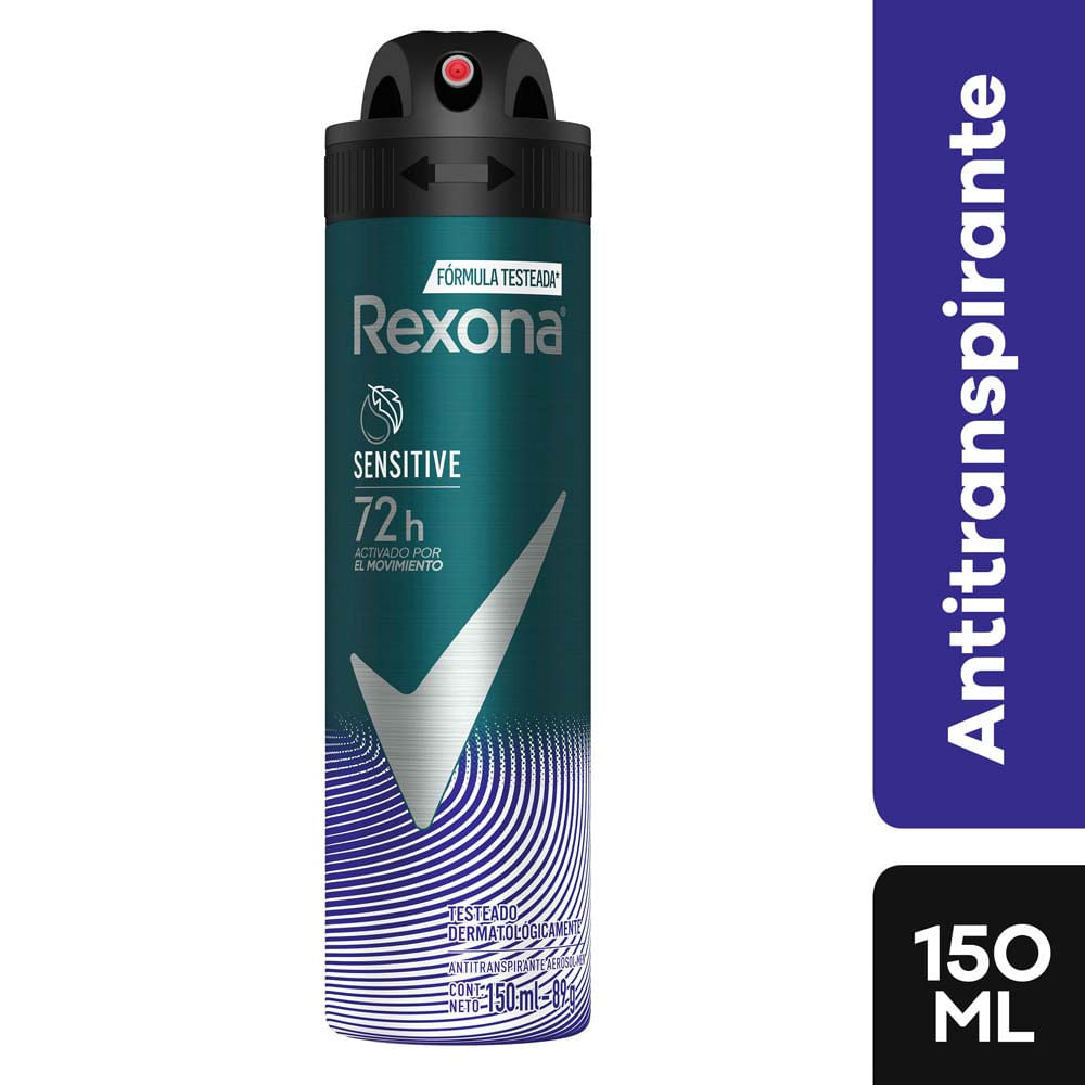 Desodorante en Aerosol para Hombre REXONA Sensitive Frasco 150ml