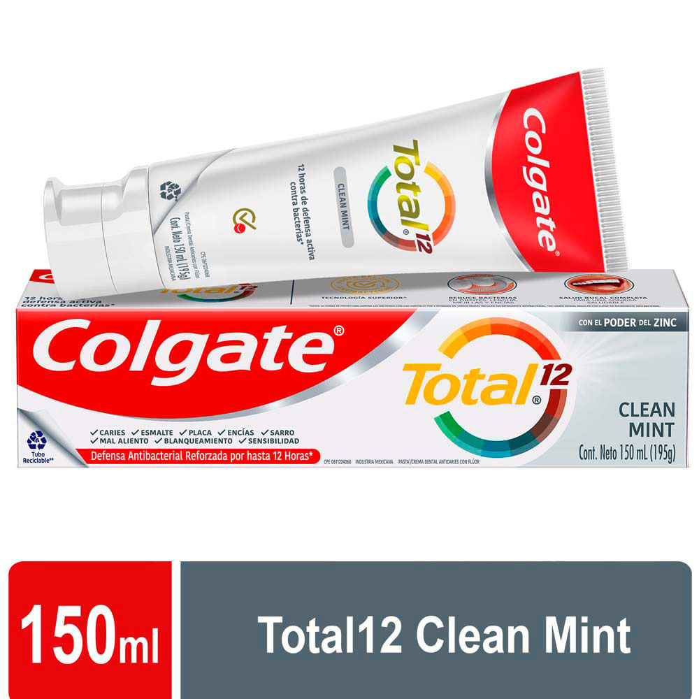 Pasta Dental COLGATE Total 12 Clean Mint Tubo 150ml