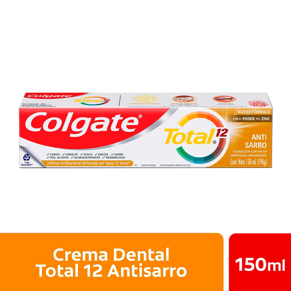Pasta Dental COLGATE Total 12 Anti Sarro Tubo 150ml