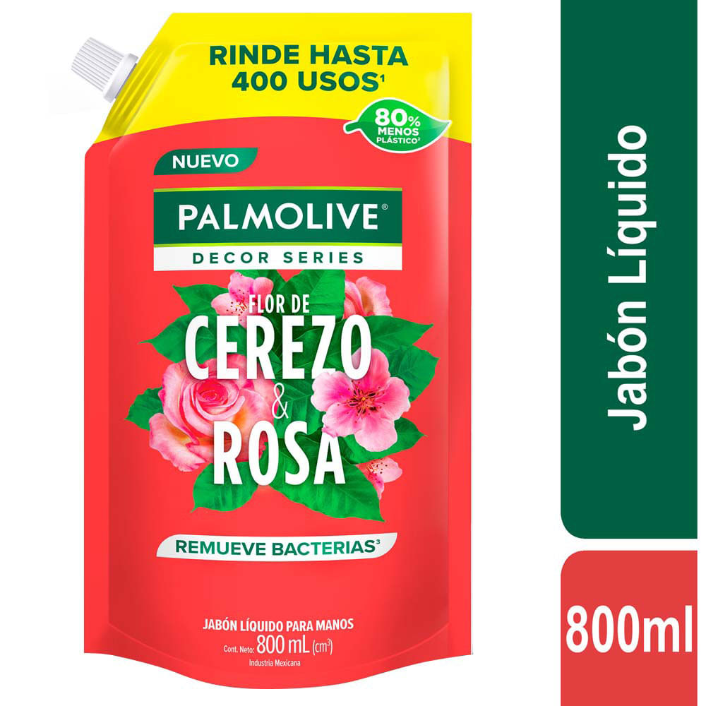 Jabón Líquido PALMOLIVE Flor de Cerezo y Rosa Doypack 800ml