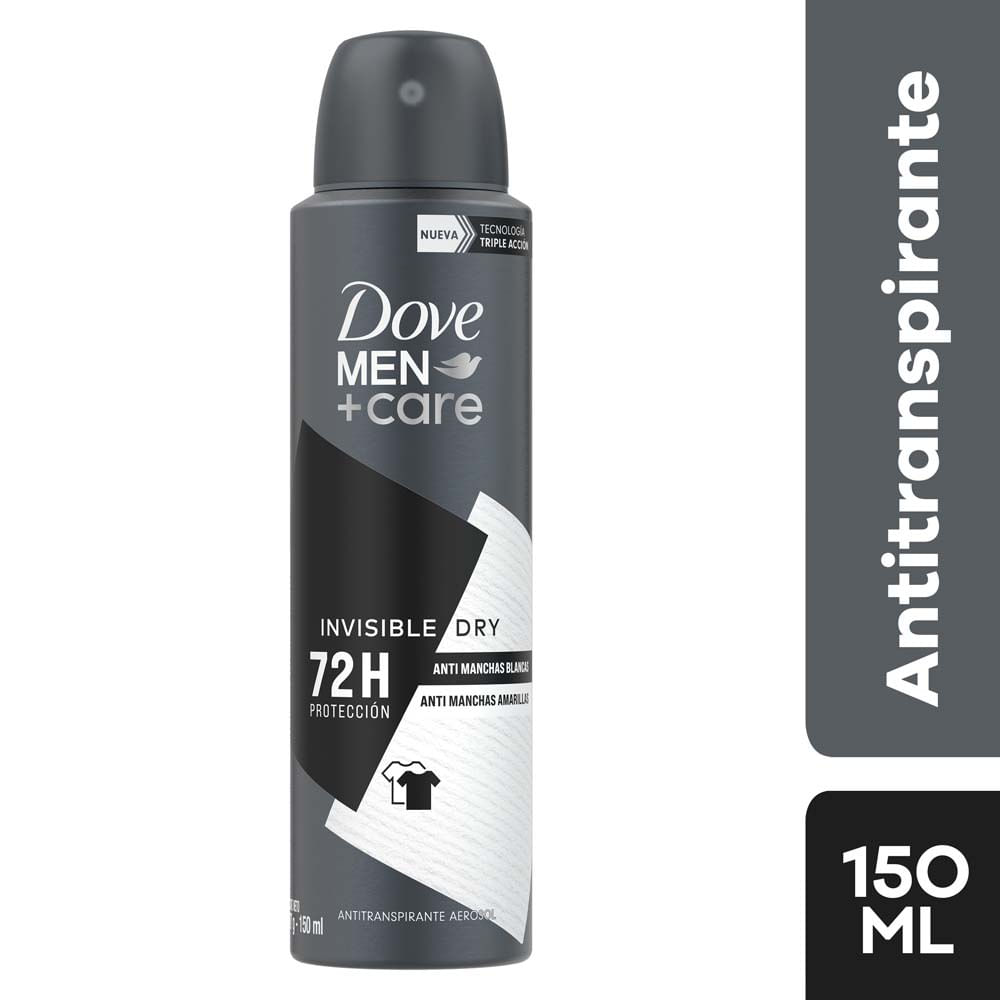 Desodorante para hombre en Aerosol DOVE Men Invisible Dry Frasco 150ml