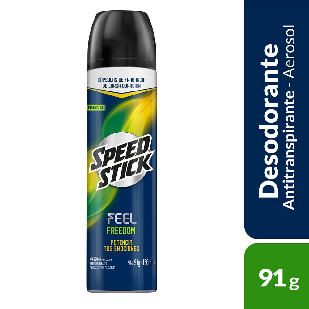 Desodorante para hombre Spray SPEED STICK Feel Freedom Frasco 91g