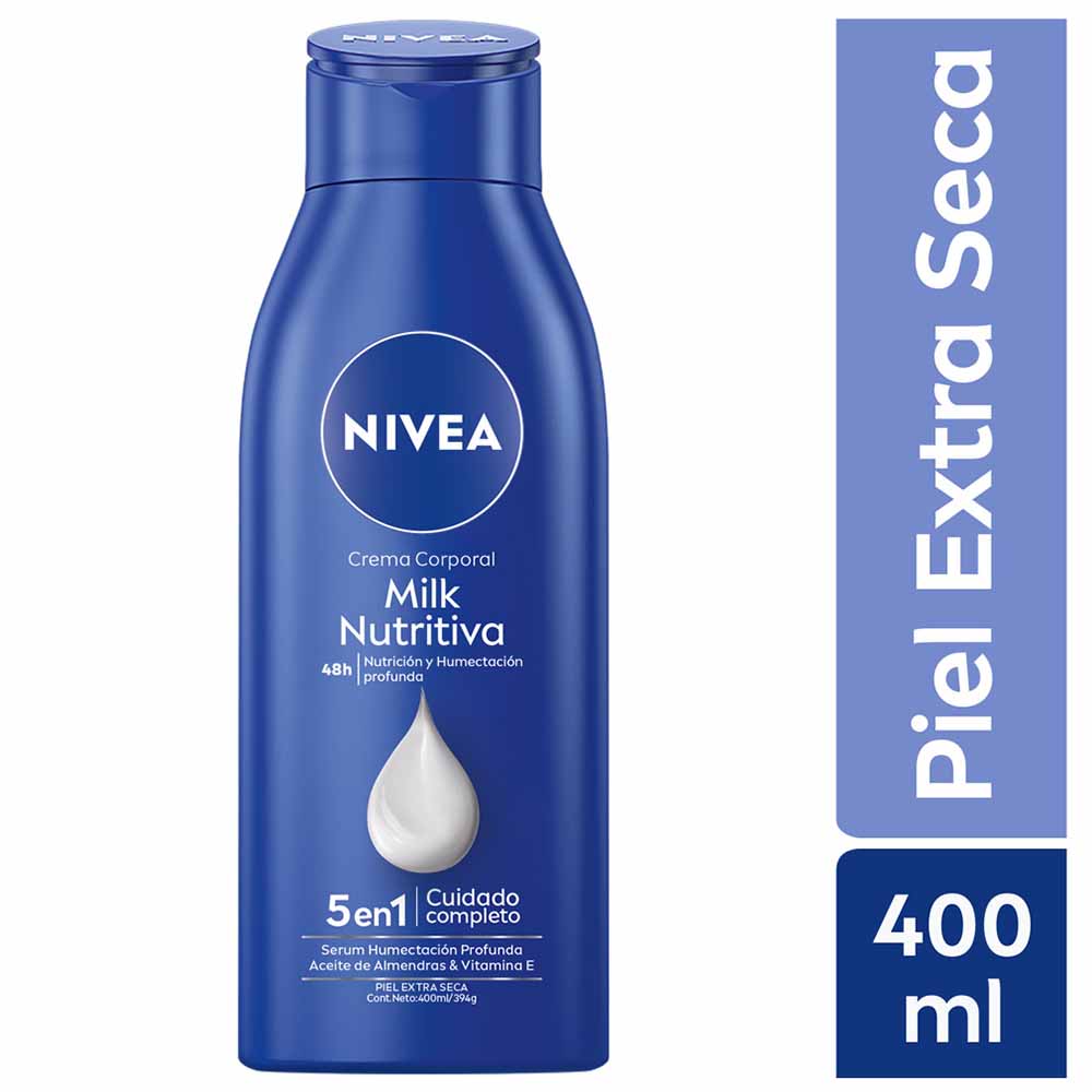 Crema Corporal NIVEA Milk Nutritiva (Piel Extra Seca) - Frasco 400ml