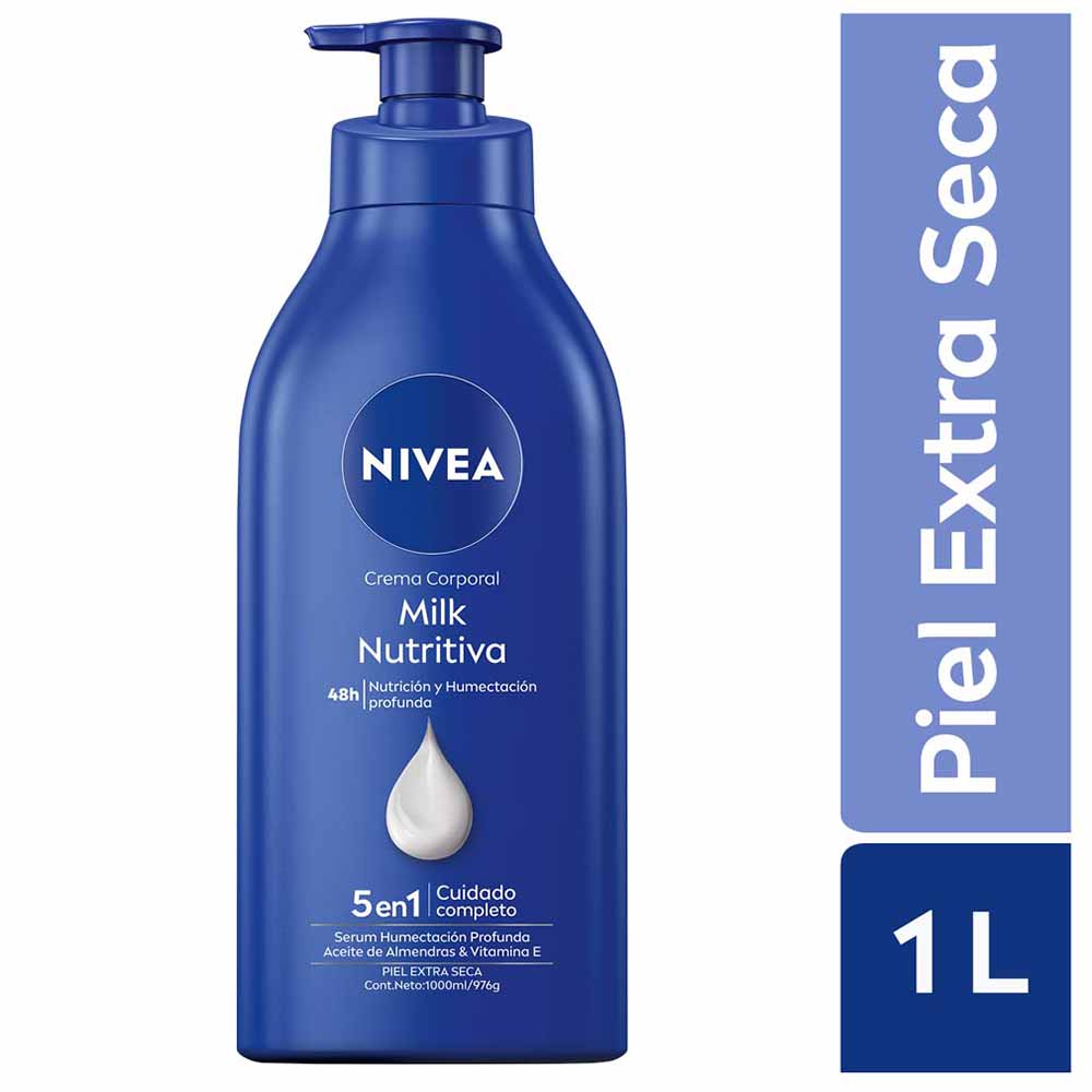Crema Corporal NIVEA Milk Nutritiva (Piel Extra Seca) - Frasco 1000ml