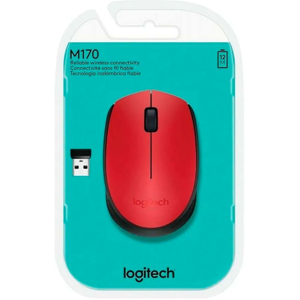 Mouse Logitech M170 Inalambrico Logitech Confort Plug and play Rojo
