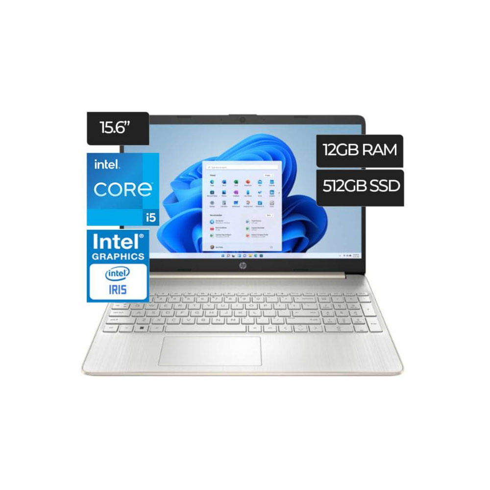 Laptop HP 15-dy2505la 15.6" Intel i5-11ava Generación 12GB Ram 512GB SSD
