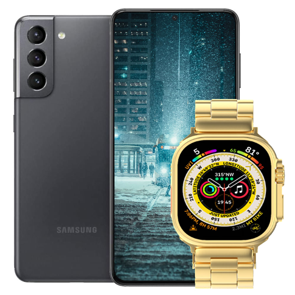 Celular Samsung Galaxy S21 5G 128GB - Negro + Smartwatch (Obsequio)