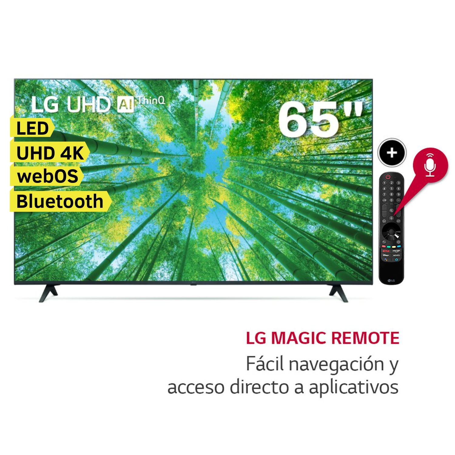 Televisor LG LED Smart TV 65" Ultra HD 4K ThinQ AI 65UQ7950PSB