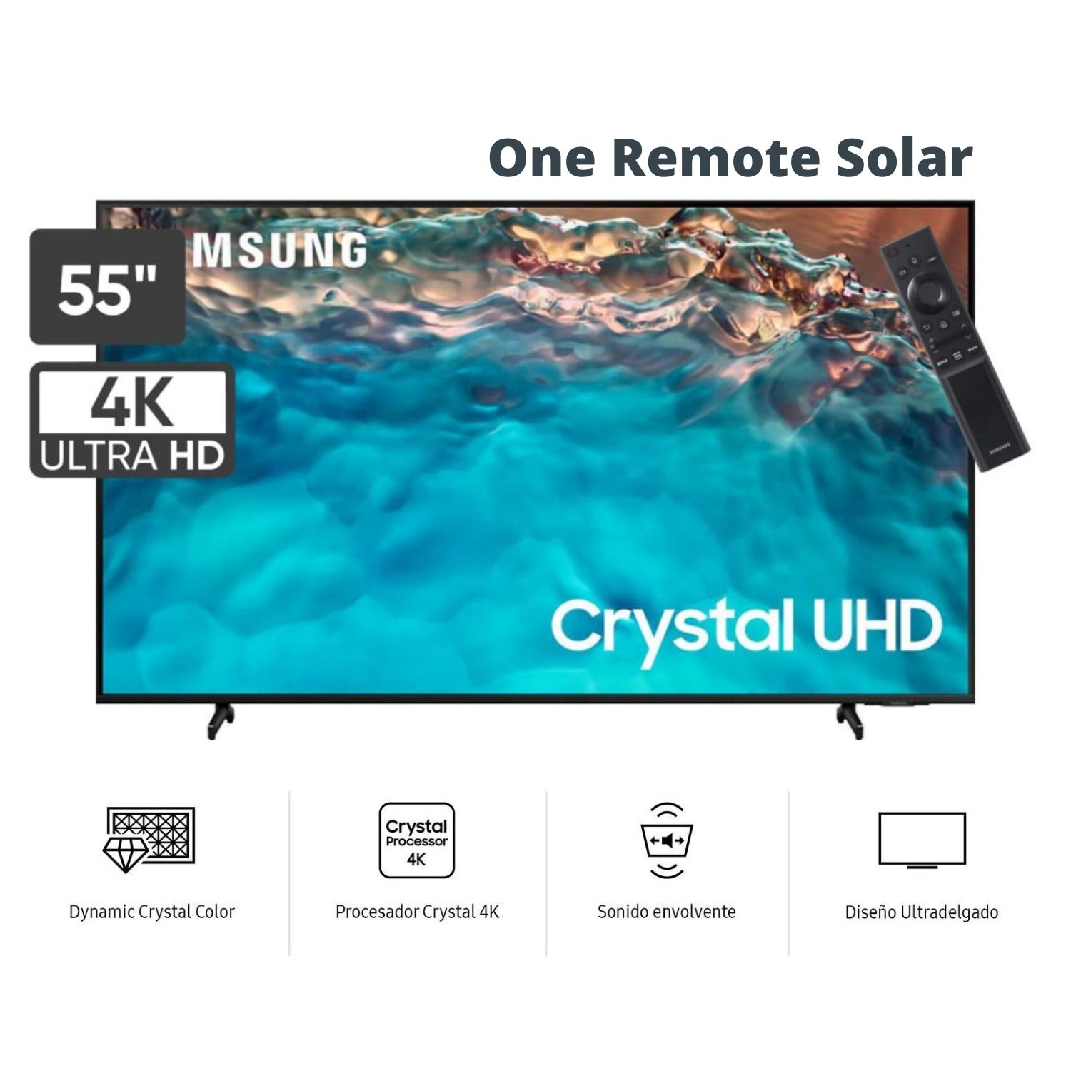 Televisor Samsung 55" LED Smart TV Crystal Ultra HD 4K UN55BU8000GXPE
