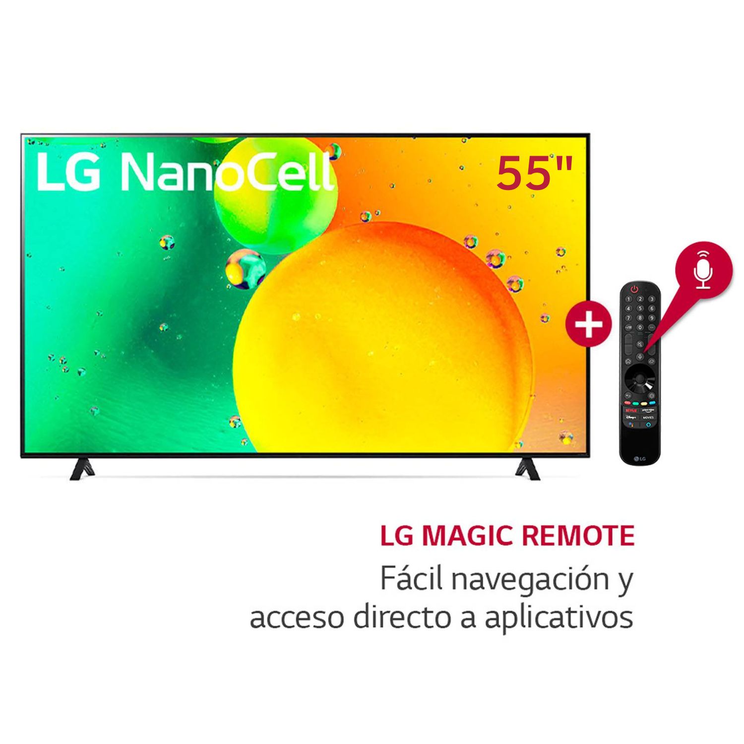 Televisor LG 55" NanoCell Ultra HD 4K ThinQ AI 55NANO75SQA
