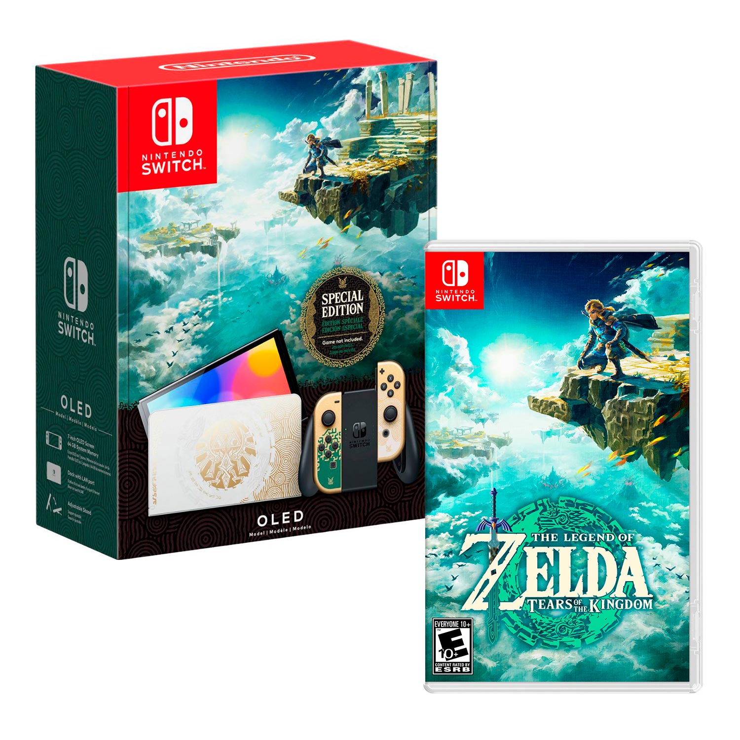Consola Nintendo Switch Oled Edicion Zelda Tears Of The Kingdom + Juego