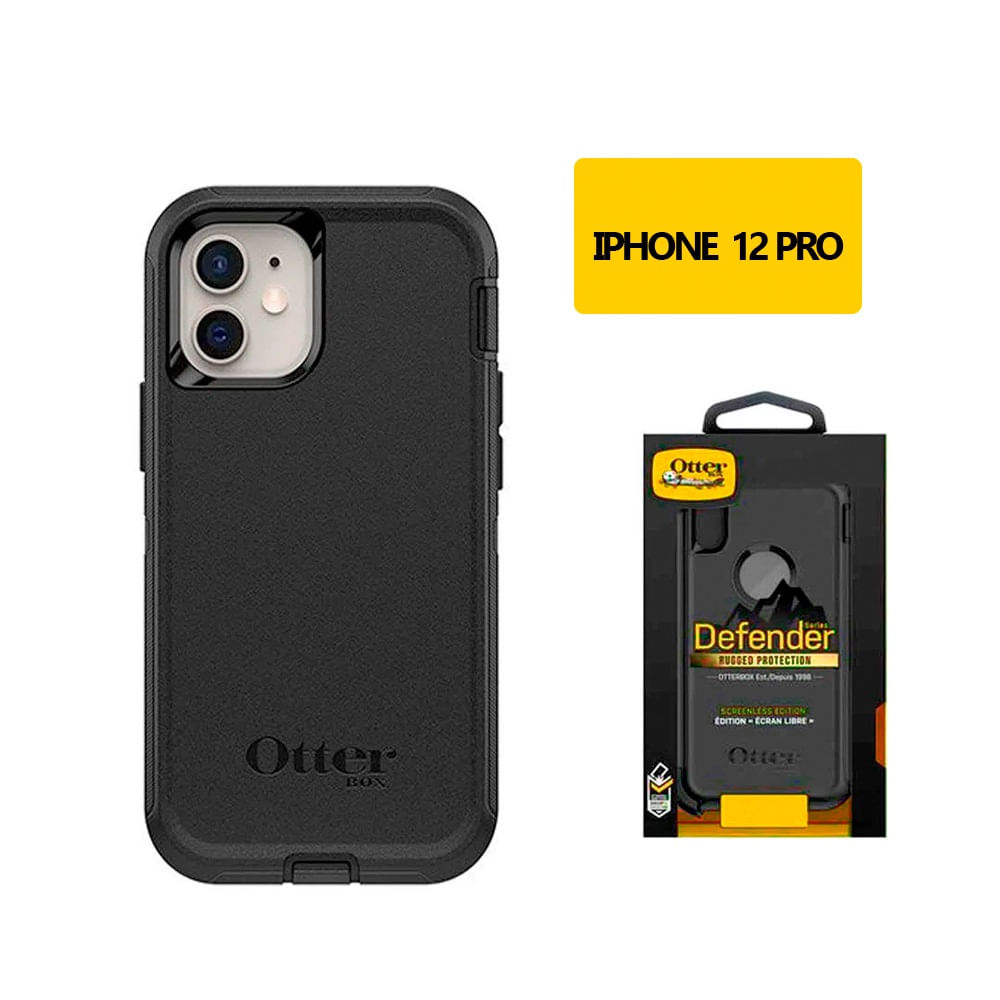 Case Otterbox Anticaidas Negro Para iPhone 12 Pro