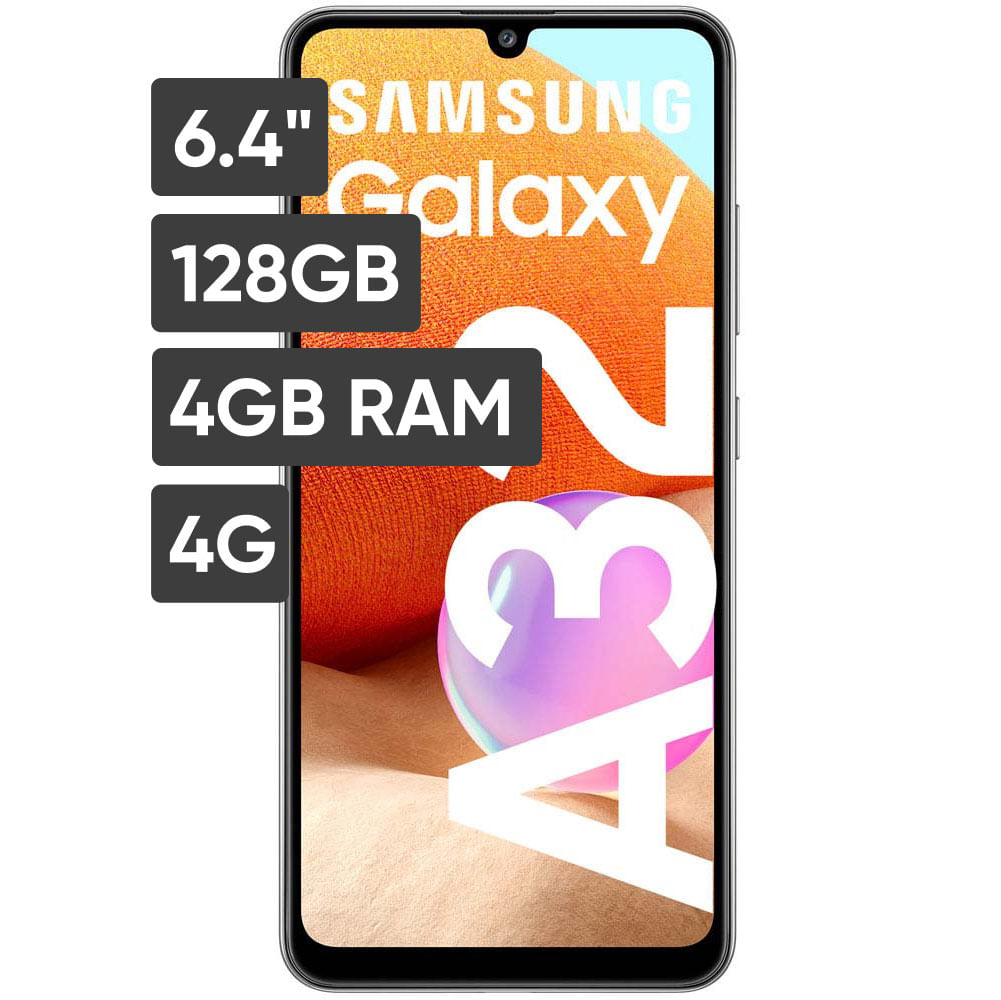 Smartphone SAMSUNG Galaxy A32 6.4'' 4GB 128GB 64+8+5+5MP Negro