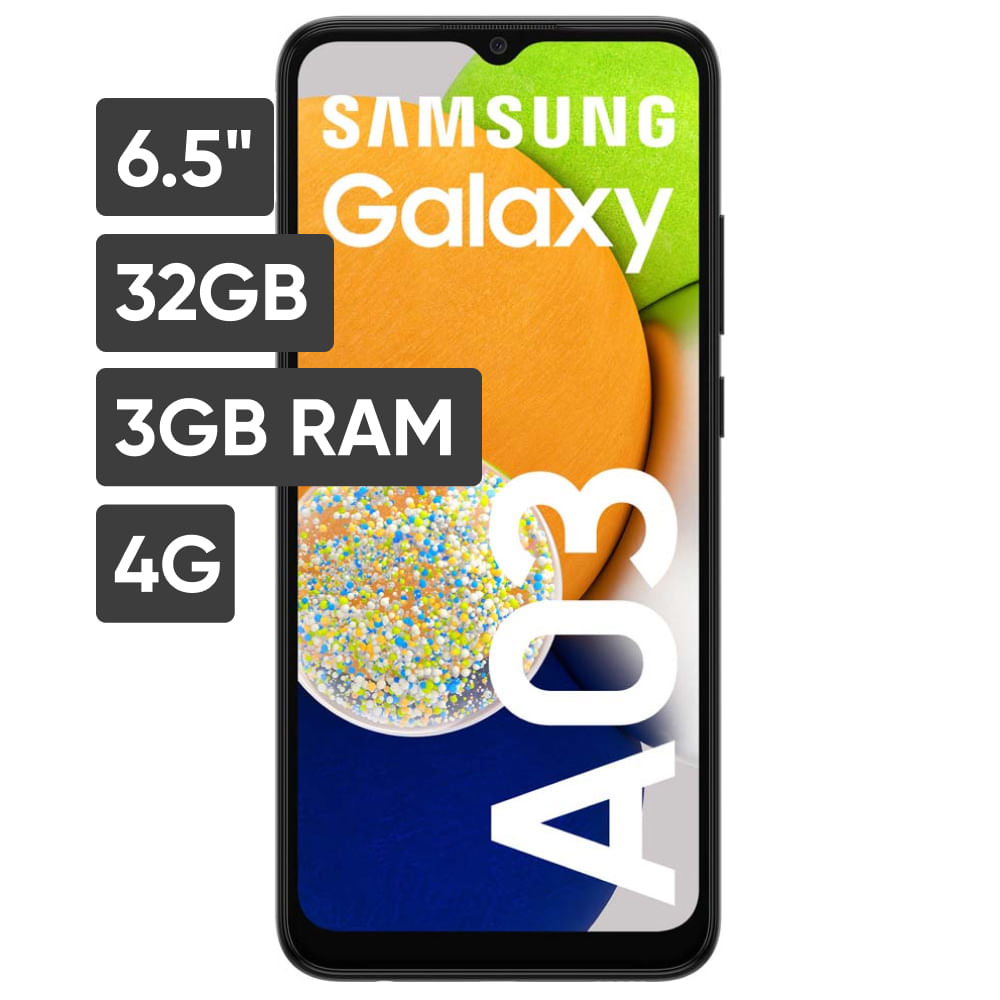 Smartphone SAMSUNG GALAXY A03 6.5'' 3GB 32GB 48+2MP Negro