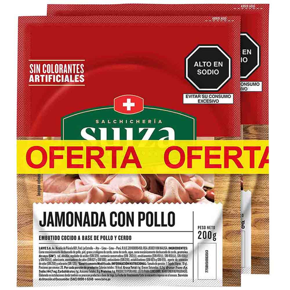 Pack Jamonada con Pollo SUIZA Paquete 400g