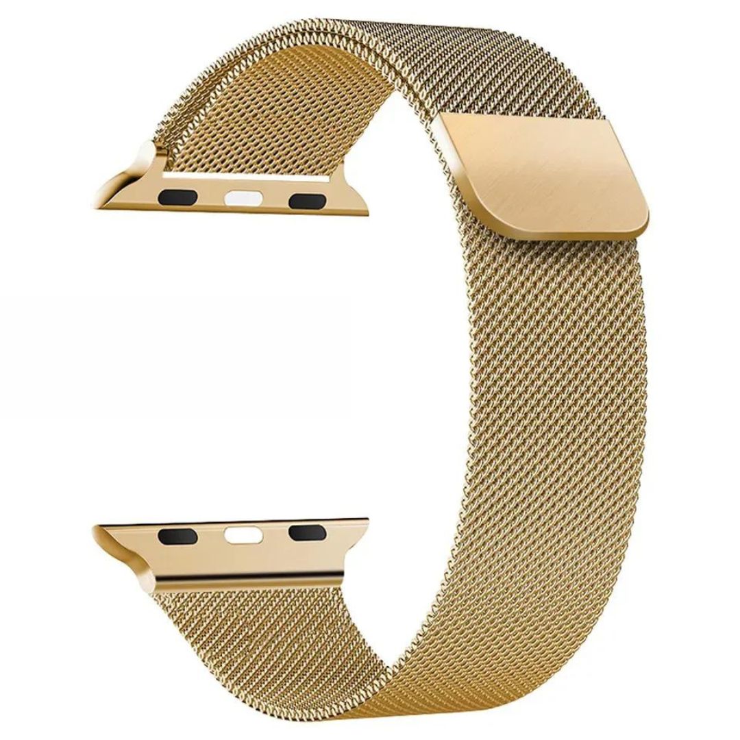 Correa Metálica Milanese Loop Color Dorado para Apple Watch de 42/45/49 mm