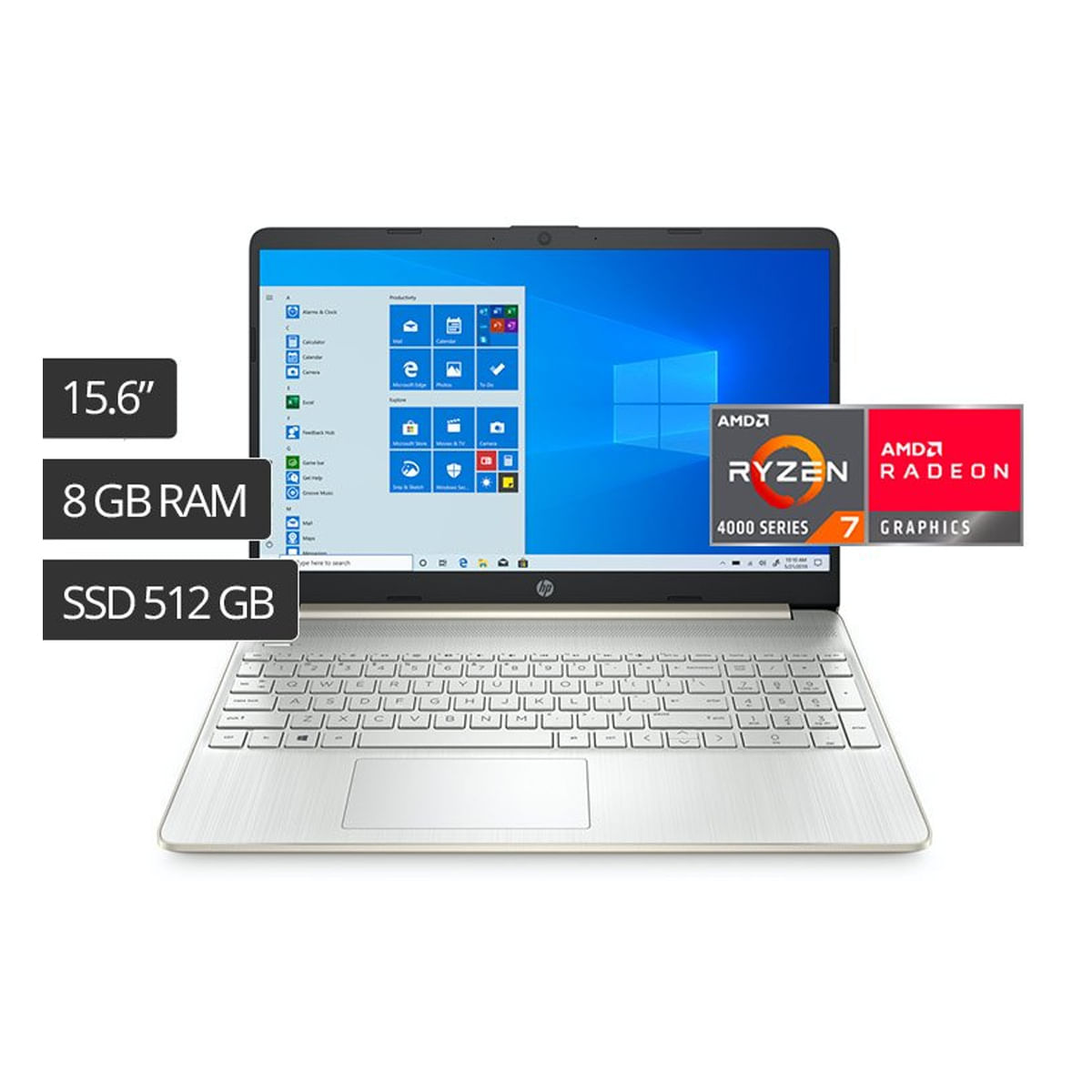Laptop Hp 15-ef1020la 15.6" Amd Ryzen 7 SSD 512Gb Ran 8Gb Win 10