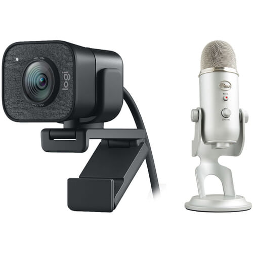 Kit de cámara web Logitech StreamCam Full HD y micrófono USB Blue Yeti