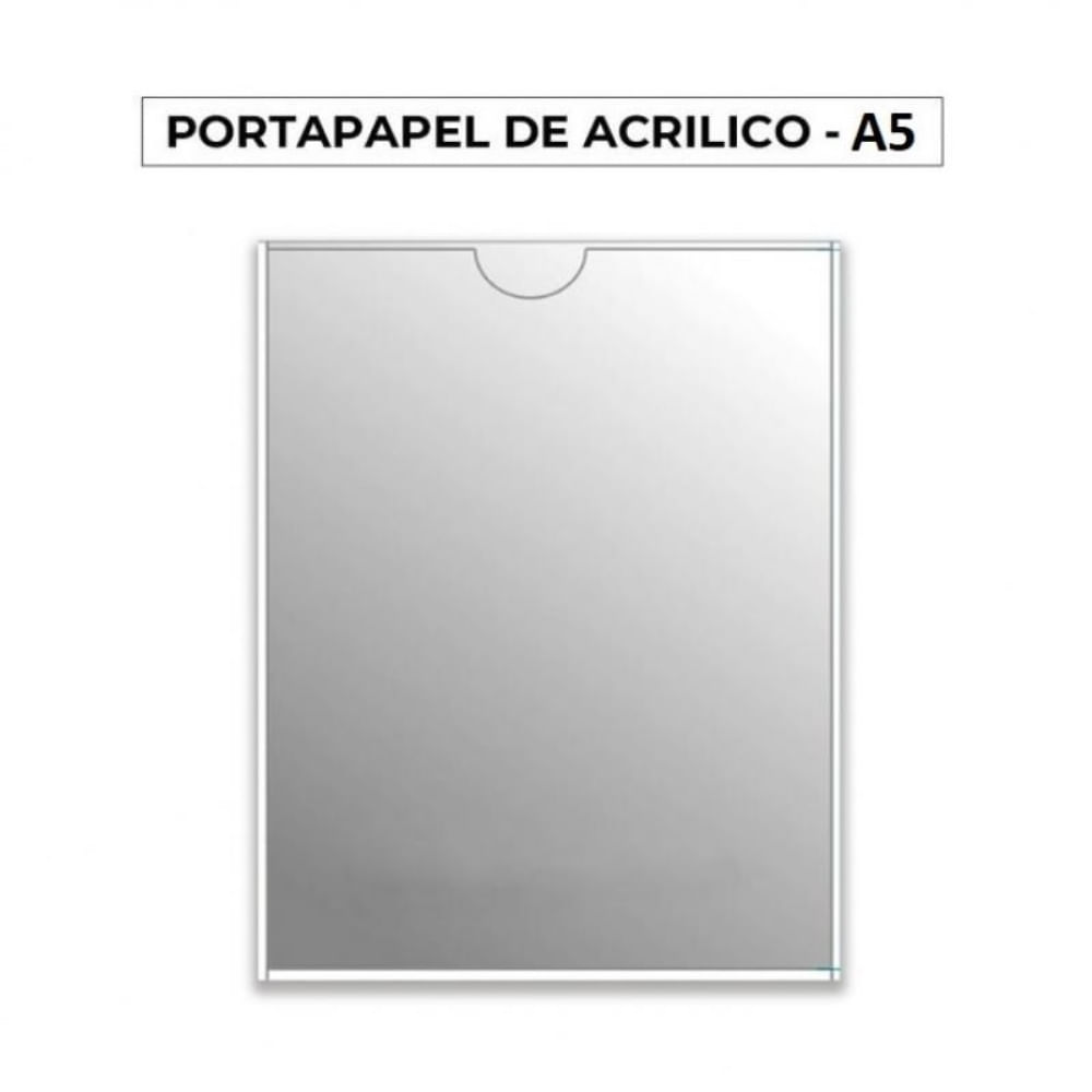 Portafolleto Acrilico A5 - Portamenu Portapapel