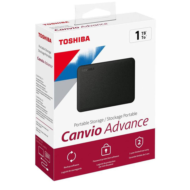 Disco Duro Externo Toshiba 1TB Canvio Advance Negro Original y Garantia