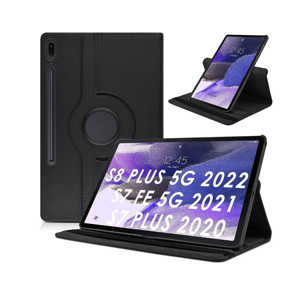 Funda Case para Tablet Samsung S7 FE / S7 PLUS 12.4" Giratorio con Soporte