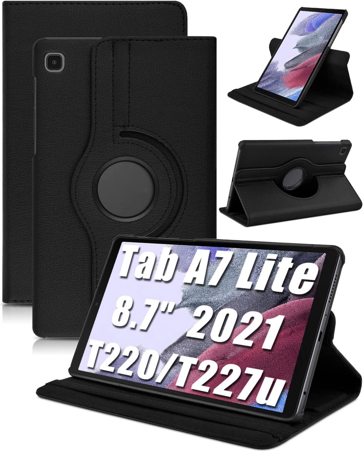 Funda Case para Tablet Samsung TAB A7 Lite 8.7" SM-T220 Giratorio con Soporte