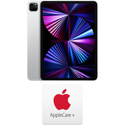 Kit de plan de protección Apple 11" iPad Pro y Applecare + Mediados de 2021 2tb Wi-Fi + 5G LTE Silver