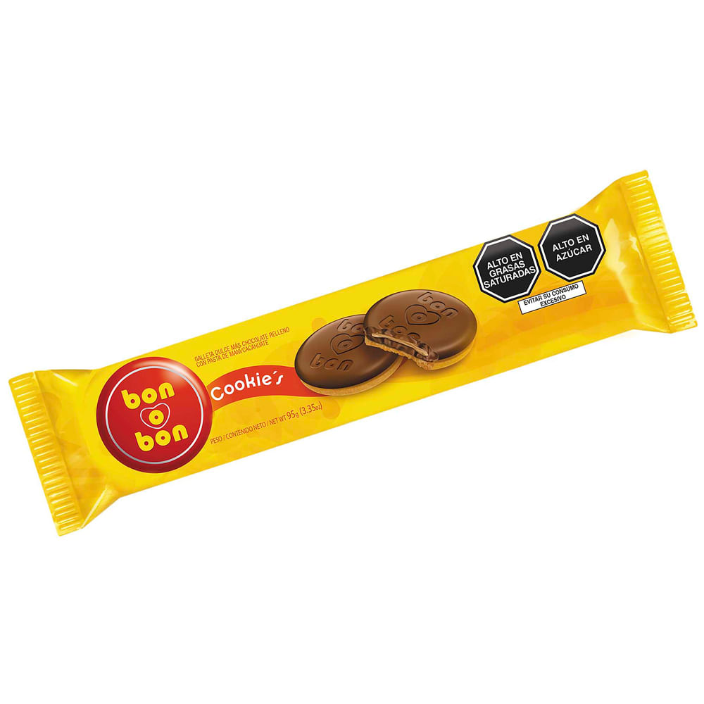 Galleta con Chocolate y Maní BON O BON Bolsa 95g