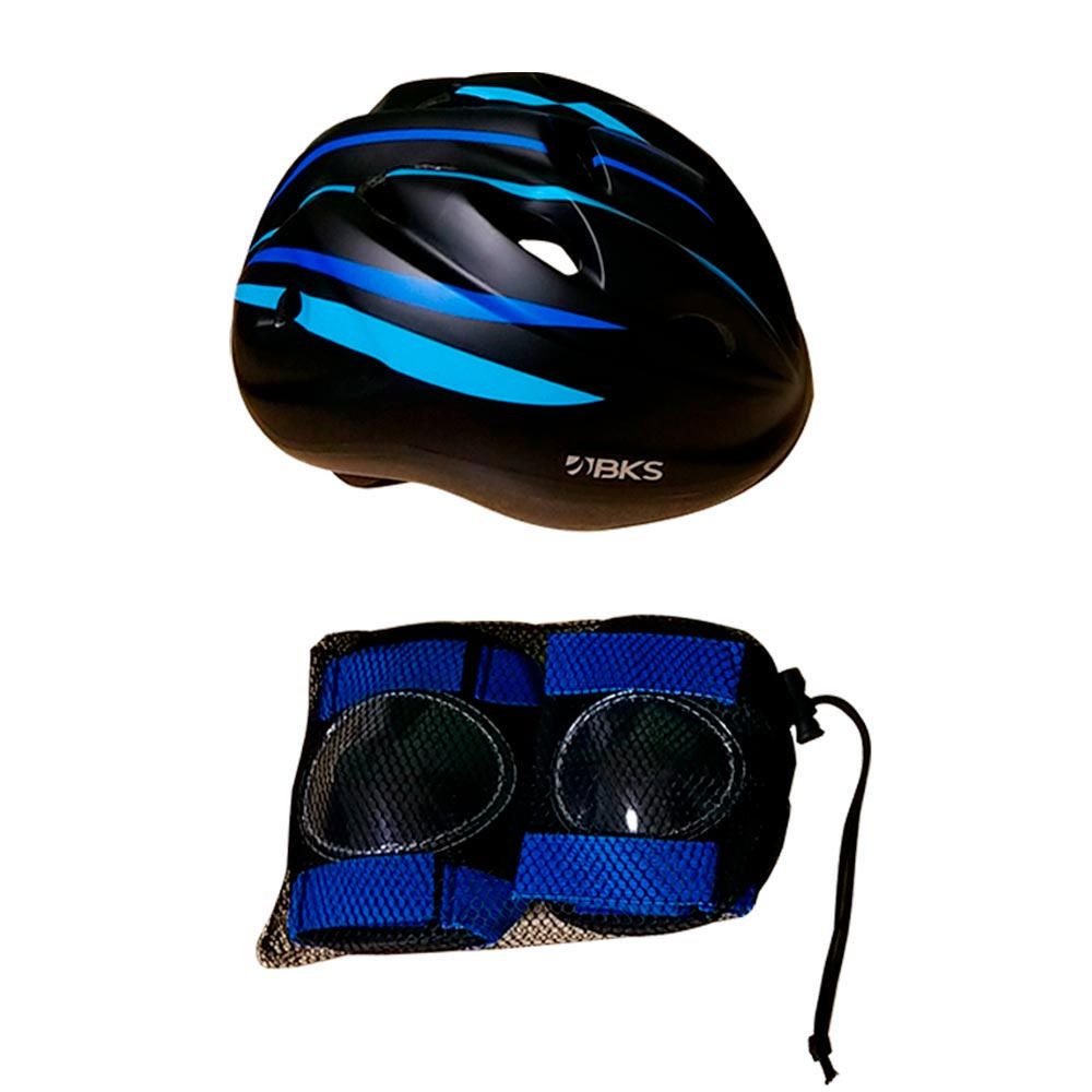 Kit de Proteccion Bicicleta Ninos BKS Azul Talla S