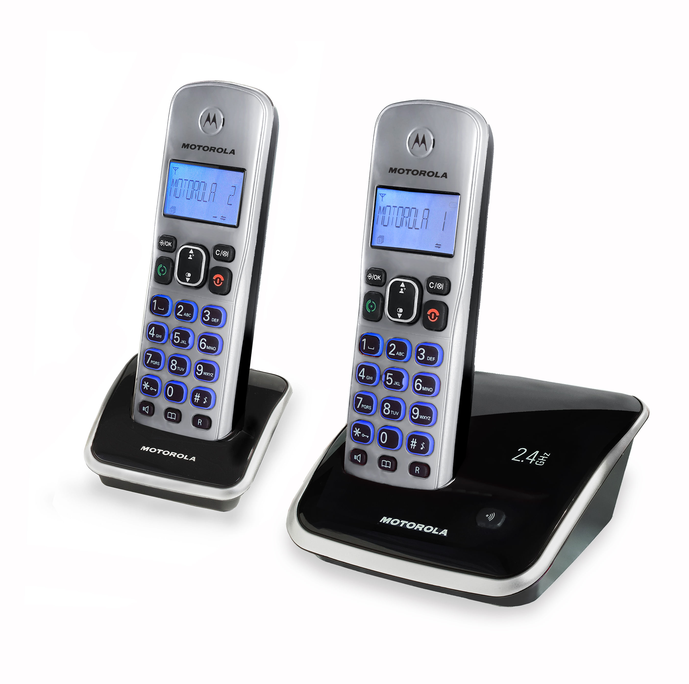 Motorola - Teléfono Inalambrico AURI3520S-2 2.4Ghz - Silver + Anexo