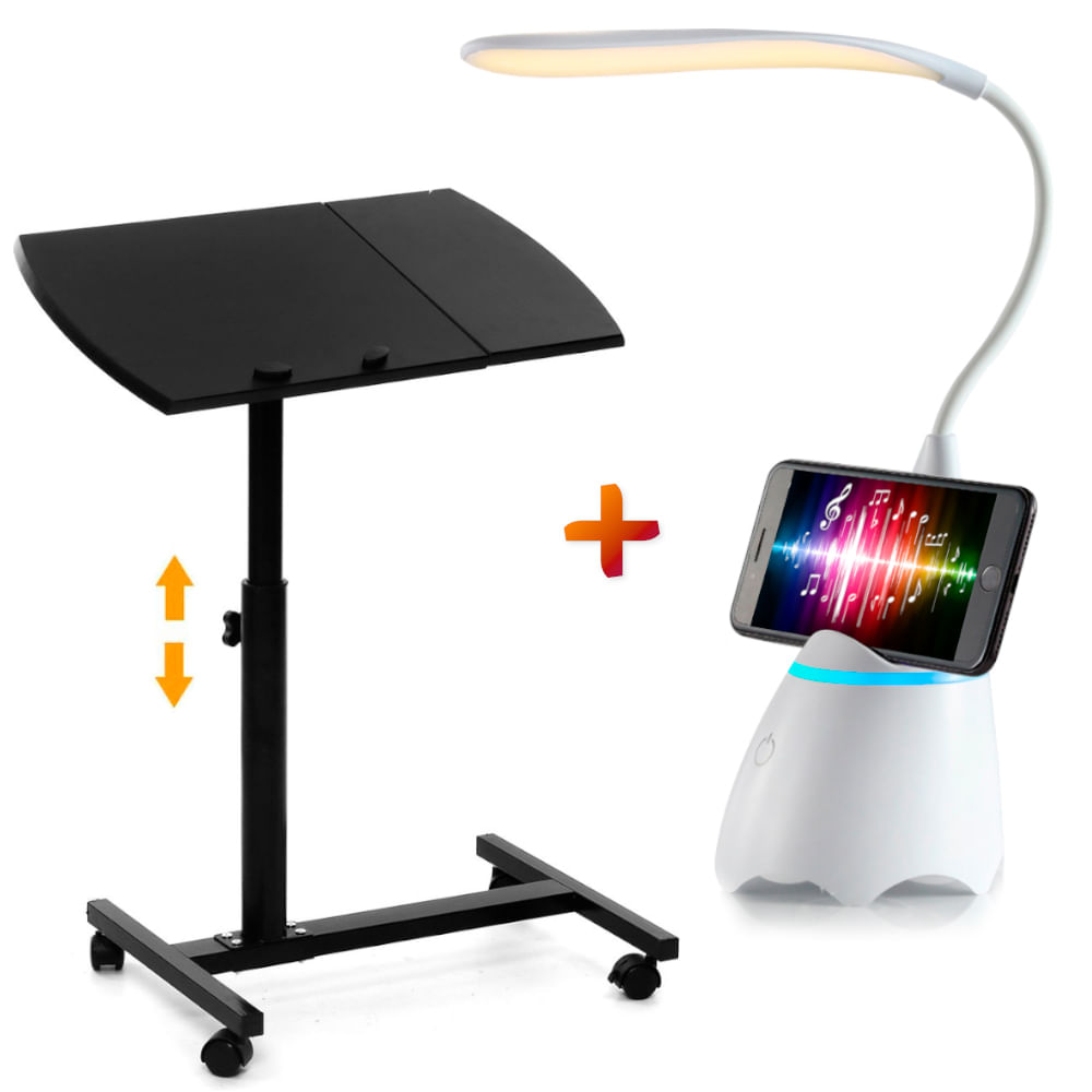 Lámpara LED de Escritorio Bluetooth Y52 Y Mesa para Laptop con Ruedas Porta Mouse