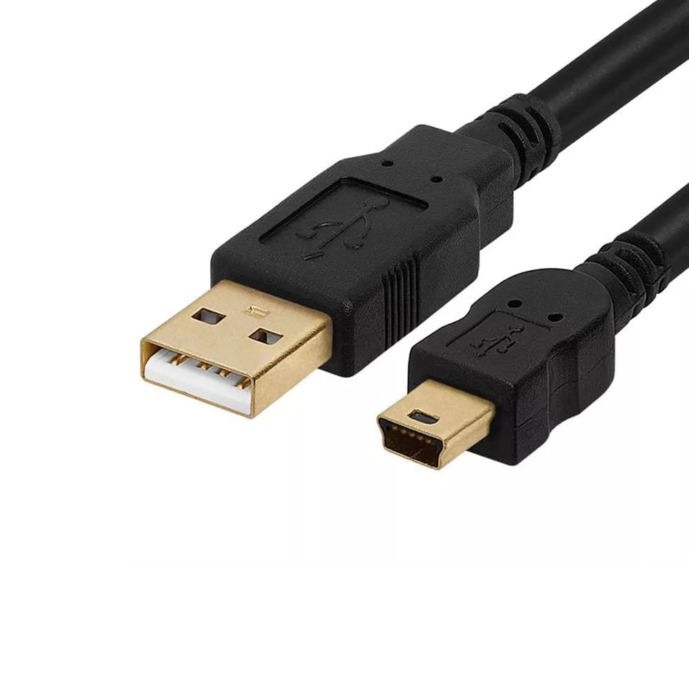 Cable USB 2.0 a Mini USB V3 5 Pines 1.8 Metros con Filtro Trautech