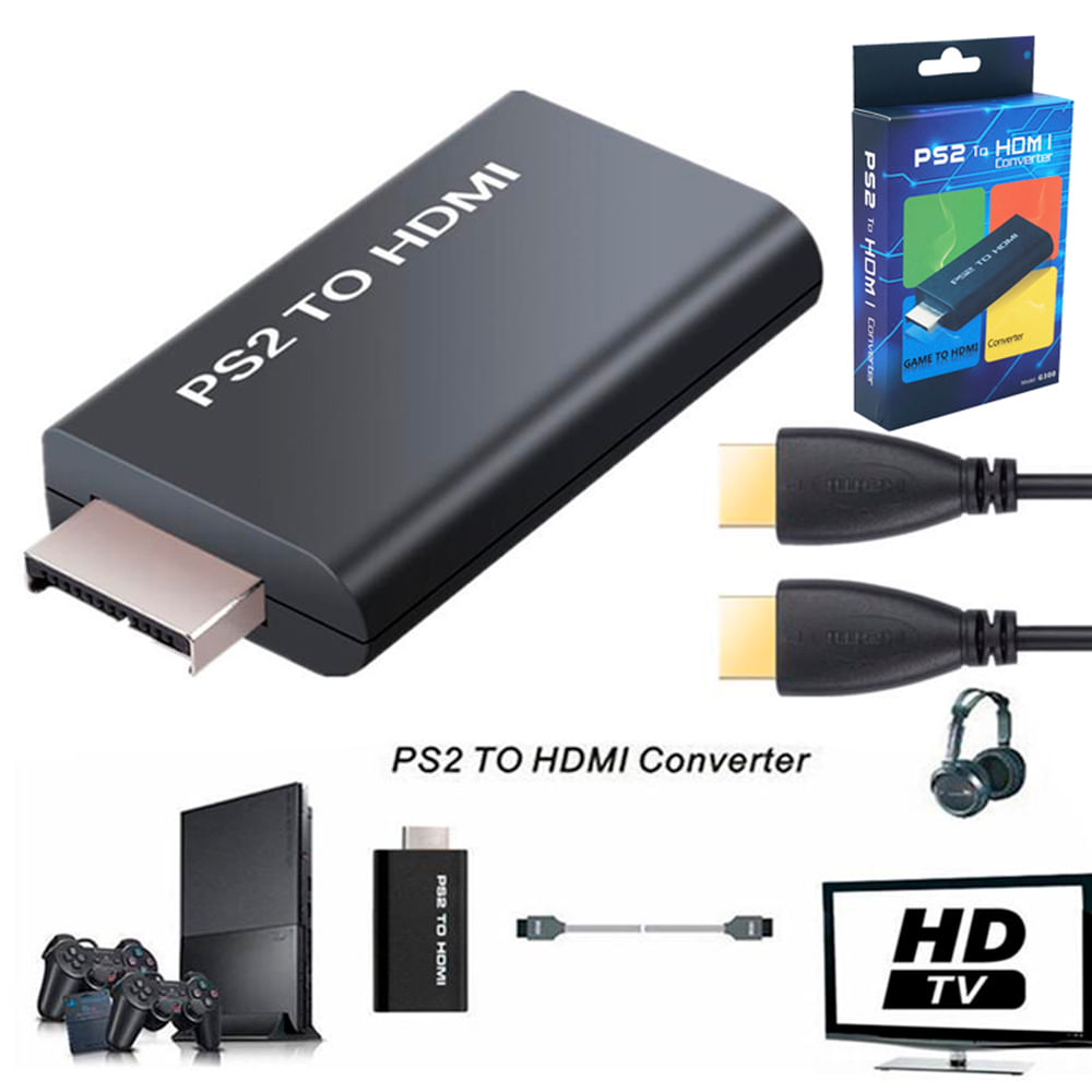 Adaptador Conversor Playstation 2 Ps2 A Hdmi convertidor video audio