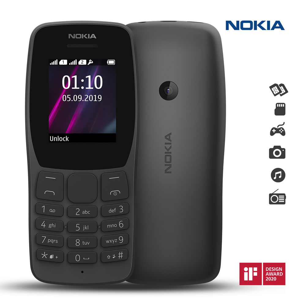 Celular Nokia 110 TA-1319 Dual Sim LTAU 2G Negro