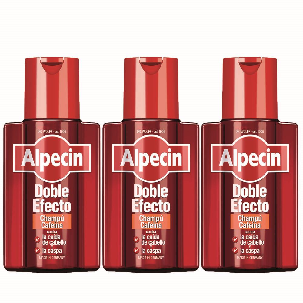 Pack X3 Shampoo Alpecin Double Effect