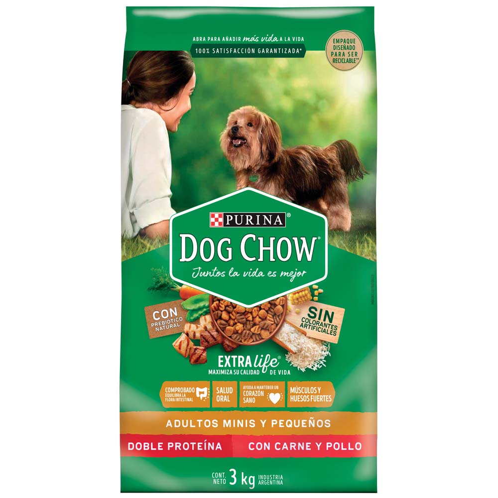 Comida para Perros DOG CHOW Adulto Pequeño Bolsa 3 Kg