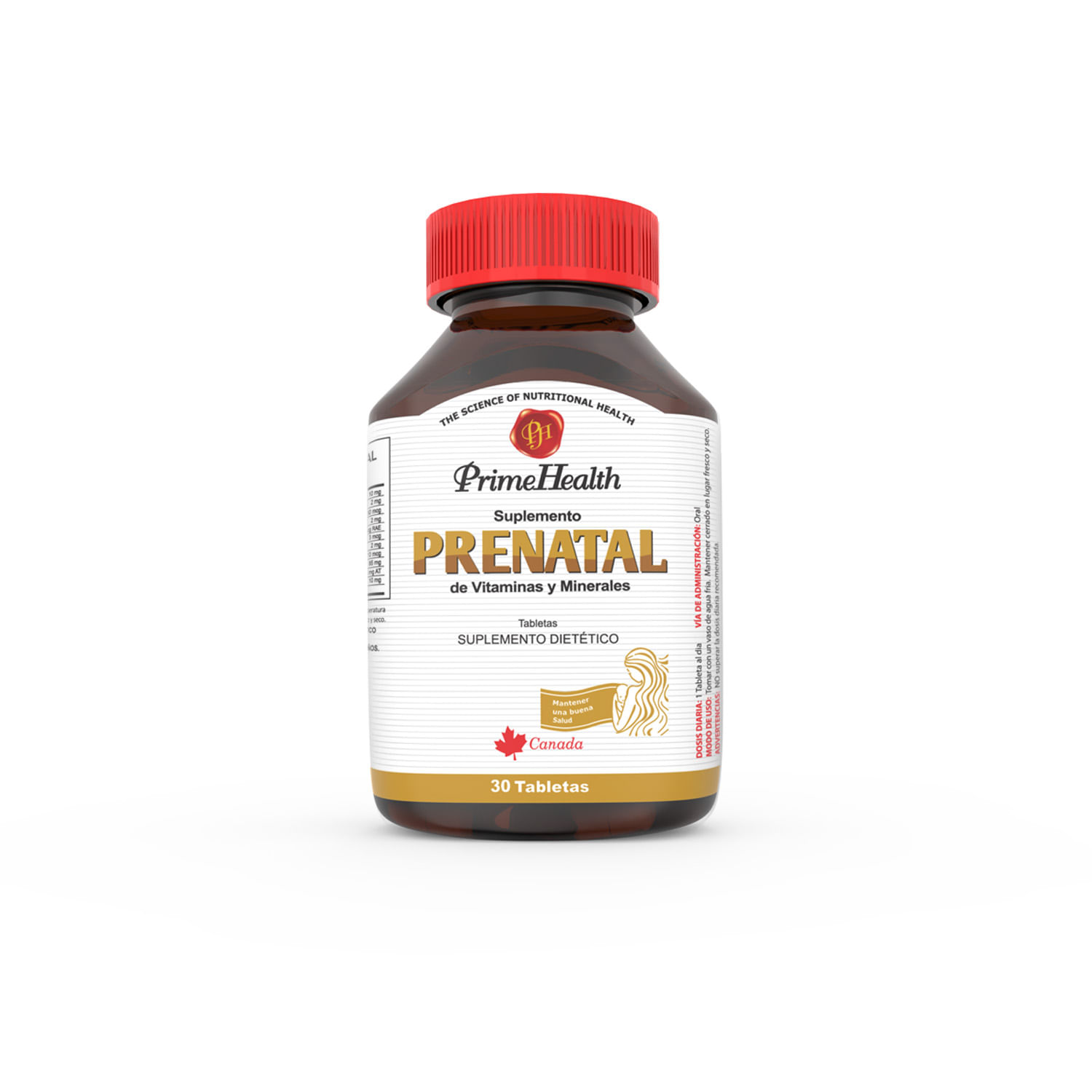 Suplemento Prenatal de Vitaminas y Minerales - Prime Health