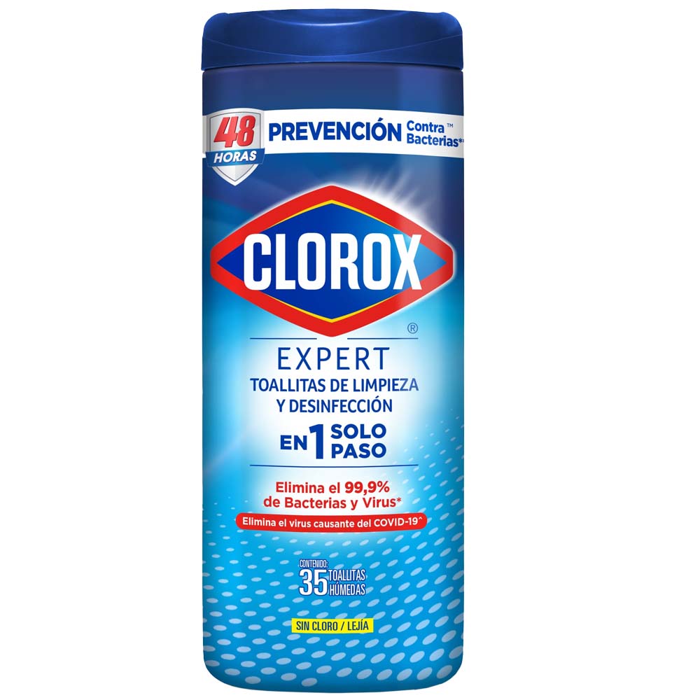 Toallitas Desinfectantes CLOROX Expert Aroma Fresco Pote 35un