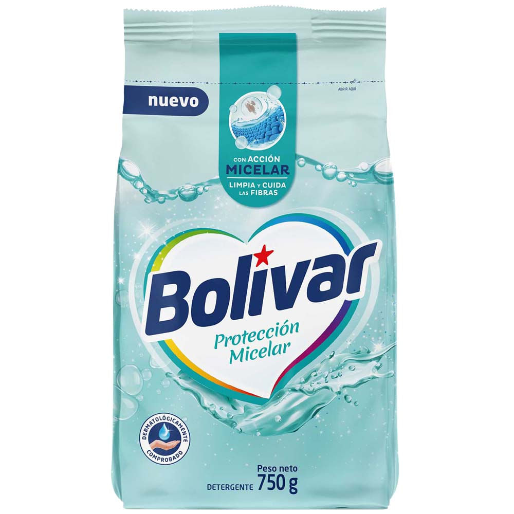 Detergente en Polvo BOLÍVAR Protección Micelar Bolsa 750g