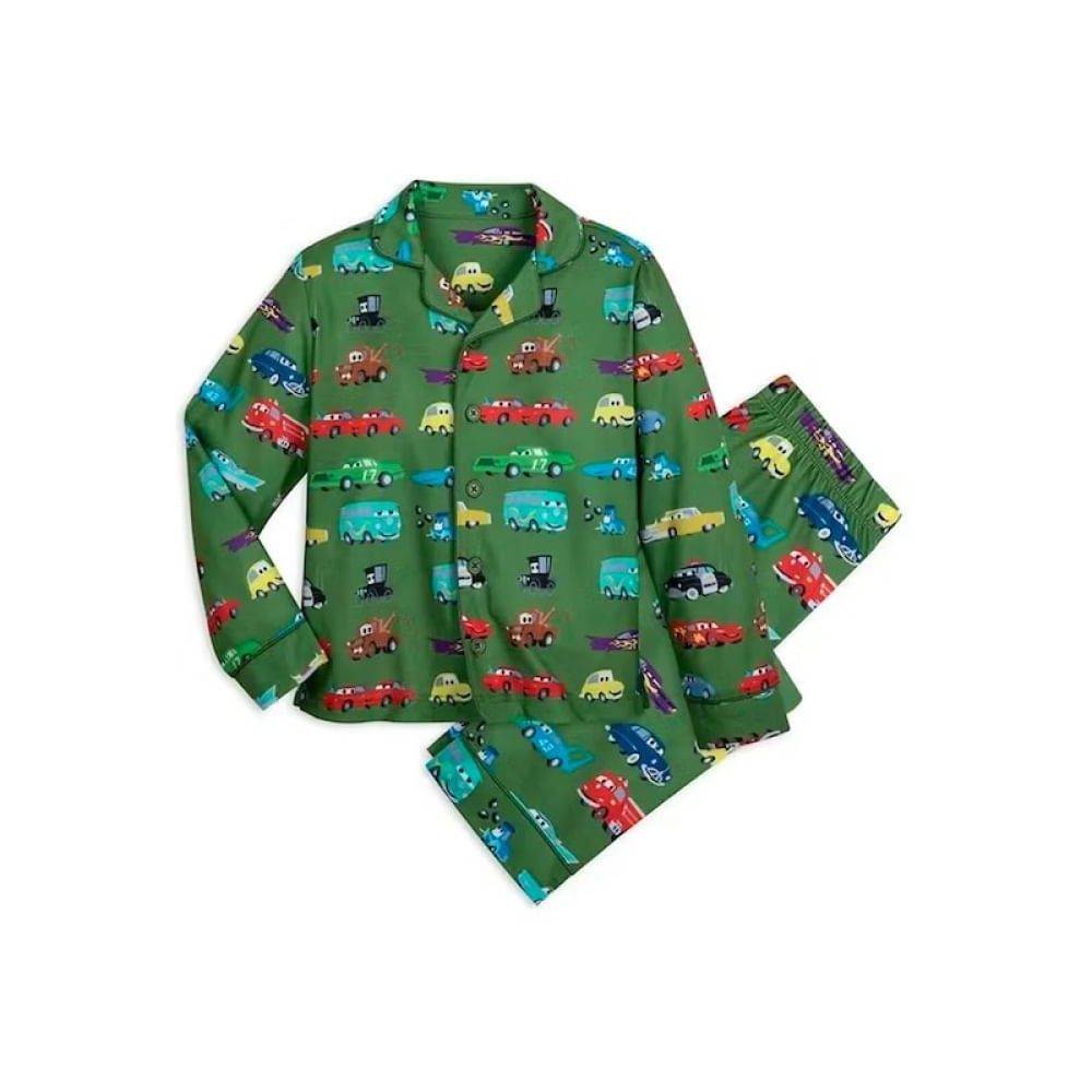 Pijama Shop Disney de 2 Piezas Camisa y Pantalón Verde de Cars para Niño