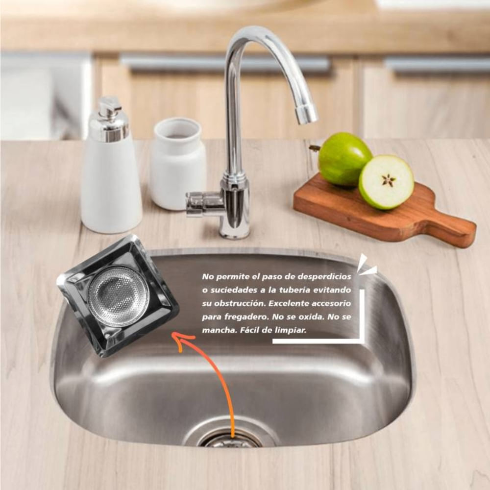 Fregadero de Cocina Strainerstainless-Steel Basura Strainer-Perfect para Fregaderos de Cocina