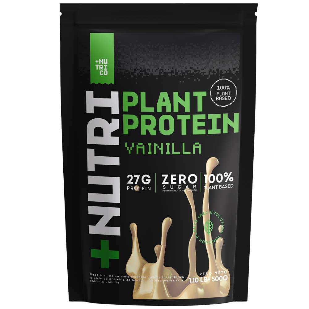 Complemento Nutricional +NUTRI CO Plant Protein Sabor a Vainilla Doypack 500g
