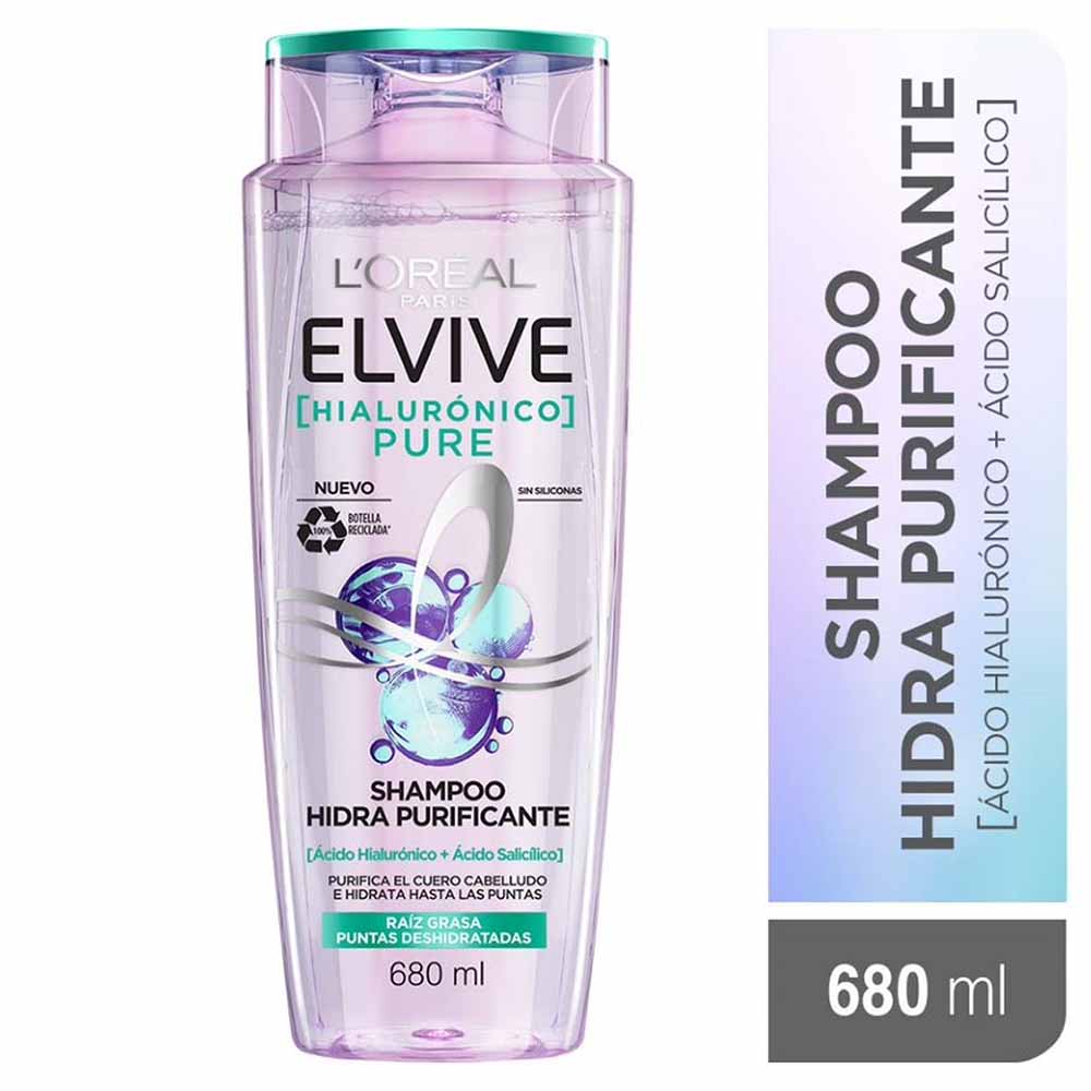 Shampoo Ácido Hialurónico ELVIVE Pure Frasco 680ml
