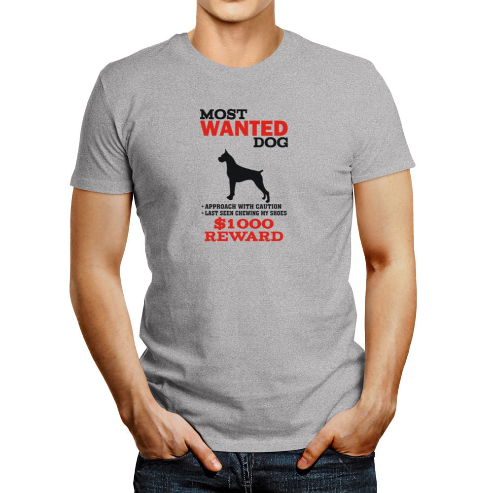 Polo de Hombre Idakoos Most Wanted Dog $1000 Reward Boxer