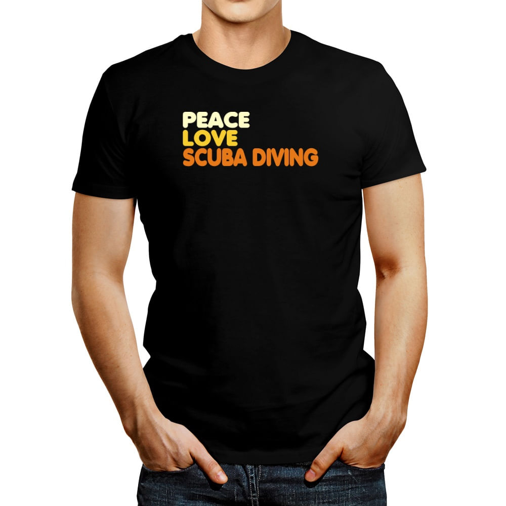 Polo de Hombre Idakoos Peace Love And Scuba Diving