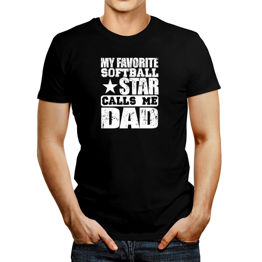 Polo de Hombre Idakoos My Favorite Softball Star Calls Me Dad