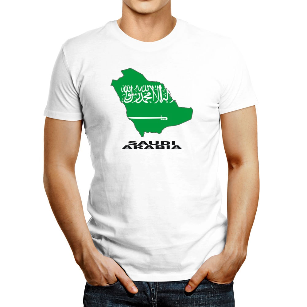 Polo de Hombre Idakoos Saudi Arabia Country Map Color