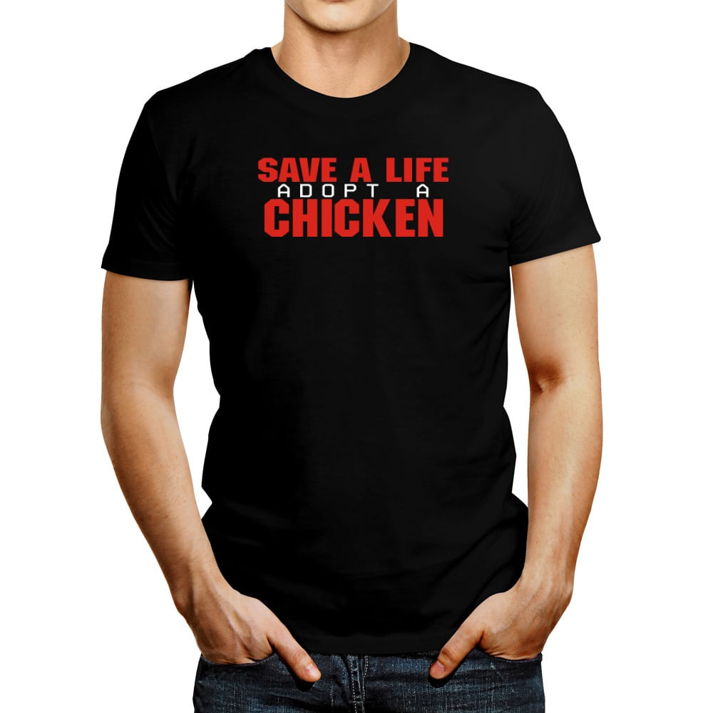 Polo de Hombre Idakoos Save A Life Adopt A Chicken