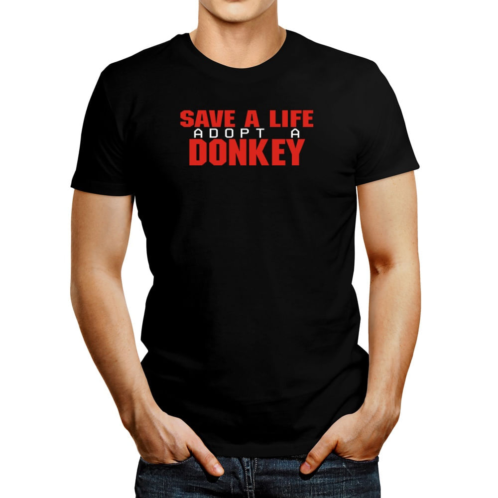 Polo de Hombre Idakoos Save A Life Adopt A Donkey